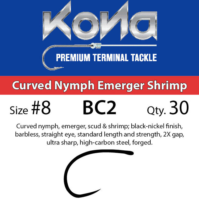 BC2 Curved Nymph Emerger Shrimp Hook