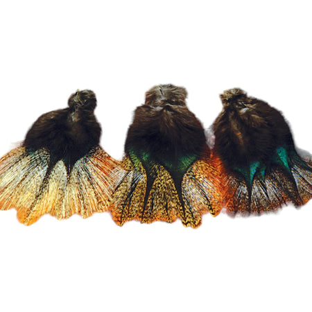 Tigofly 40 Pcs/Lot 4 Colors Natural Barred Mallard Duck Flank Feathers Wild Goose Hair Wings Fly Tying Materials