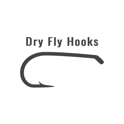 Cheap 300PCS Fine Wire Barbed Dry Fly Tying Hook Small Fly Fishing Hook Red  Gold Color Caddis Tenkra Fly Hooks for Panfish Trout