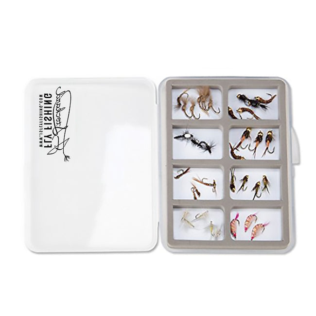 Slim storage for small fly boxes and leaders with the Vashon Card