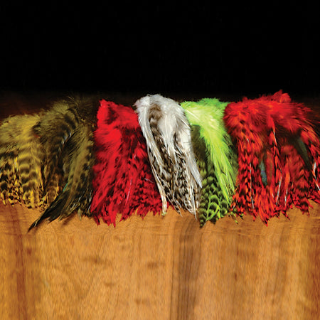 Vampfly Fly Tying Feathers Material Grizzly Saddle Hackle For