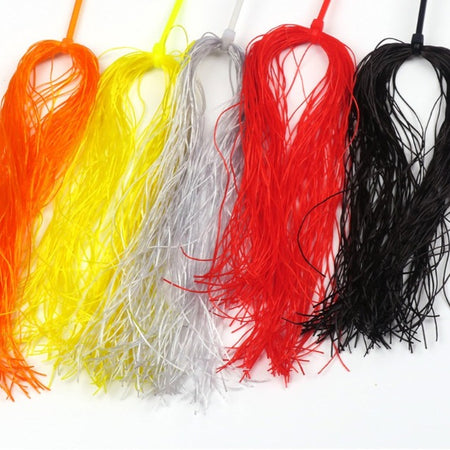 XFISHMAN Fly-Tying-Materials-Rubber-Legs-Silicone-Rubber-Skirt 12-24 Colors Fly  Tying Supplies (Fine Round Rubber Legs 12 Colors